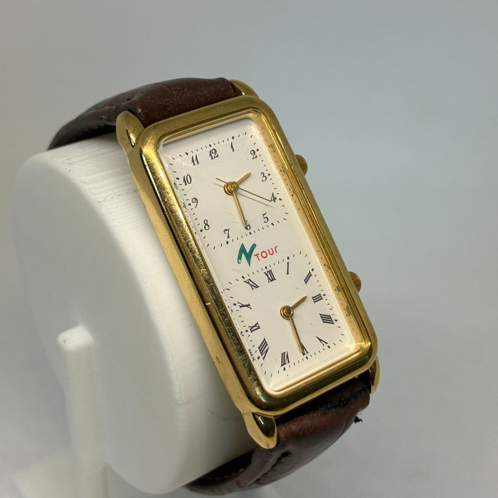 Citizen Dual Time Paris Festival 593W-344391 Unisex Tank Watch - Picture 1 of 17